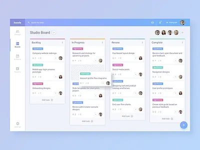 Kanban Task Management App app boards card dashboard design freebie kanban sketch task ui ux web