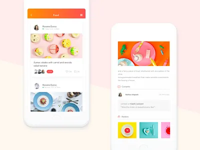 Food app4 color food ui ux