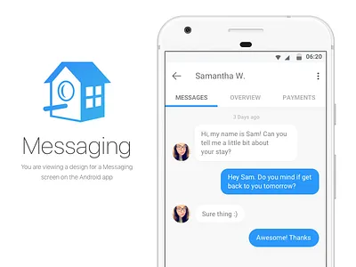 Messaging Concept clean design ios mobile sketch ui vector