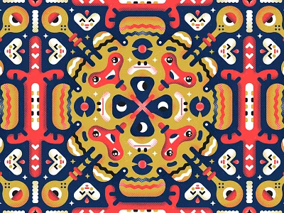 Tiles Project characters editorial magazine pattern tile