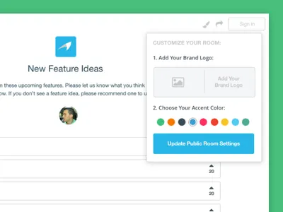 Treefort Custom Branding Dialog branding color swatches dialog treefort