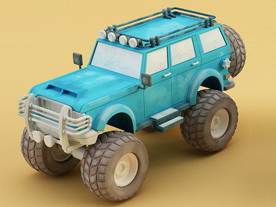 Collision 3d c4d suv vehicle