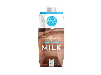 Blue Valley Farms Chocolate Milk chocolate dairy farm logo milk packaging