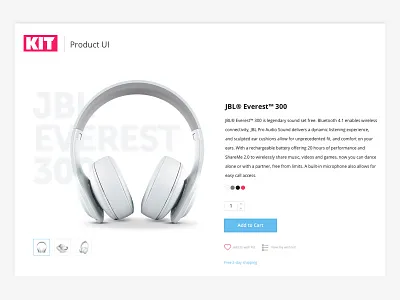 KIT | Growth Marketing Agency - Daily UI #2 cart challenge checkout ecommerce headphones kit product design ui
