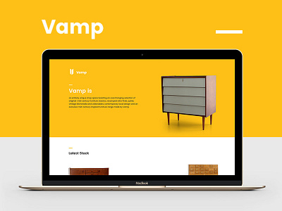 Vamp Website Redesign Concept design furniture interaction interface interior ui ux website
