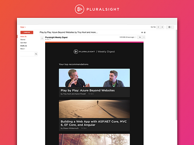 Pluralsight Weekly Digest digest email pluralsight ui ux