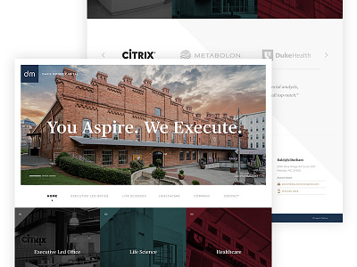 Davis Moore Homepage building design homepage property realestate site ui web web design website