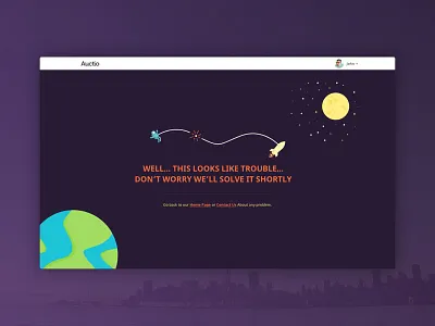 Auctio 500 500 error error error page product design user experience uxui web design