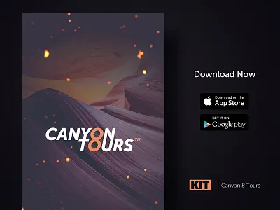 KIT | Daily UI #3 Canyon 8 Tours agency app challenge daily ui design kit marketing mockup page product splash ui