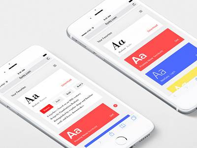 Fonts clean design flat fonts interactive layout light wap