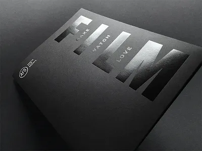 AFS pocket folder and business card austin black on black business card dynamic identity film foil folder print