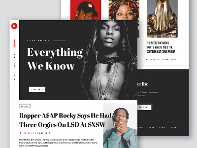 Media magazine concept clean concept grid layout media typography ui ux web webdesign