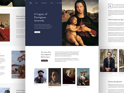 Art Dealer Website - Concept 1 art layout ui website