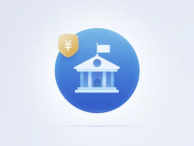 Bank abstract bank blue bubble building flag icon illustration ui