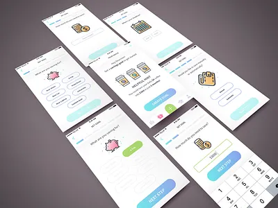 Wealthly App app finance fintech gradient ios login onboarding ui ux