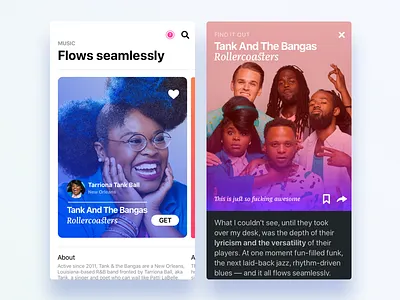 Tank And The Bangas iOS 11 style app app store apple fluent ios11 mobile music sketch app tank and the bangas ui ux