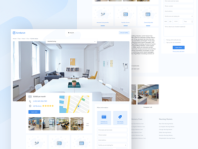 Facility page from Caresprout caresprout facility facility date name home senior living price pricing review search ui web map calendar