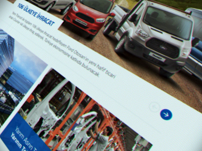 Ford Otosan Web Design art direction auto corporate flat presentation retail ui ux