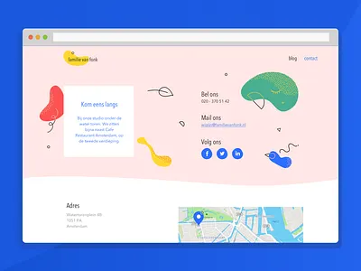 Contact | familie van fonk color colour contact design familie van fonk geometric shapes web webdesign website