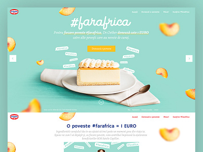 Dr.Oetker Farafrica - Cheesecake cake landing page sweets ui ux webdesign website