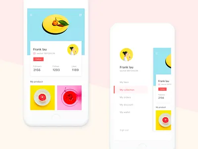 Food App5 color food ui ux