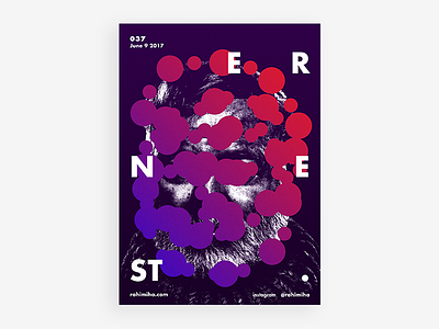 Day 037 bold daily futura gradient graphic design poster red vector
