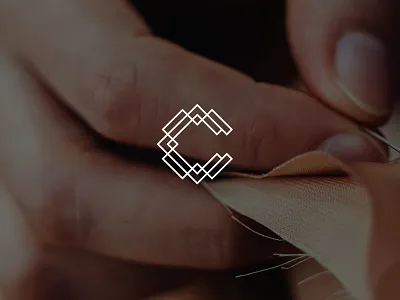 Clayton Fabrics branding c fabric lines logo logo mark minimalistic