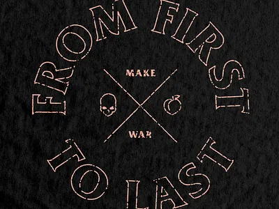 FFTL - Outline apparel distress lines outline peach shirt skull texture tshirt vintage