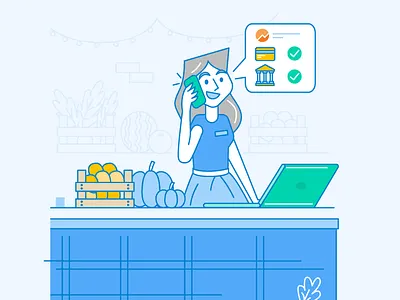 Homepage Illustration homepage illustration lending small business vector