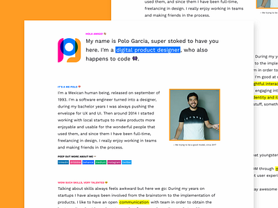 Personal site branding github page landing page personal brand personal site product design ui ux