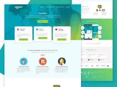 Health Landing page flat health landing page web