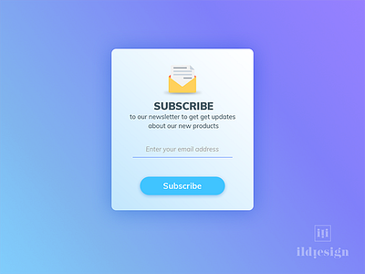 Subscribe UI Design ildiesig ildiko ignacz newsletter subscribe ui ui design ux ux design