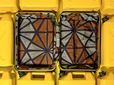 charity: water x Away away carry on design luggage pattern surface design textile travel