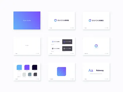 QJ - Guidelines app blue colors font gradient guidelines icon identity jobs logo styles typography