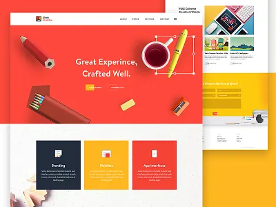SLEEK Studios - Website Design Concept 2017 trend colorful creative design landing page minimal product studio ui ux website