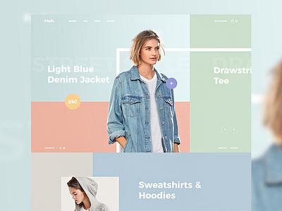 Fash. design e commerce fashion landing product shop ui ux web website