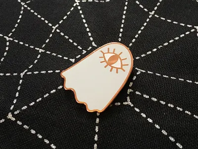 All-Seeing Ghost Enamel Pin all seeing copper cute enamel enamel pin ghost halloween pin spooky