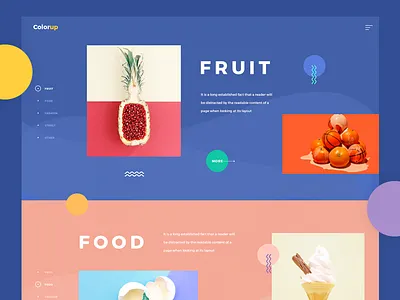 Mixing Color clean color colour food fruit geometric inspiration landing pallete ui ux