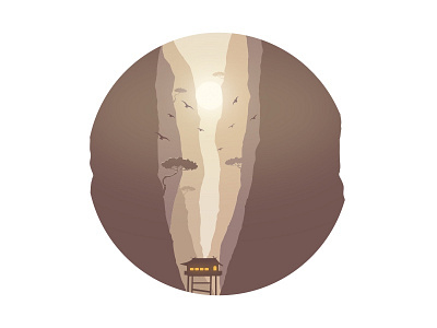 Crack illustration moon