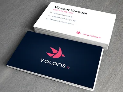 Volons.fr - business cards bird branding business cards identity logo