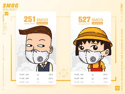 Living in the smog city-15 cartoon cities in living smog smoggy