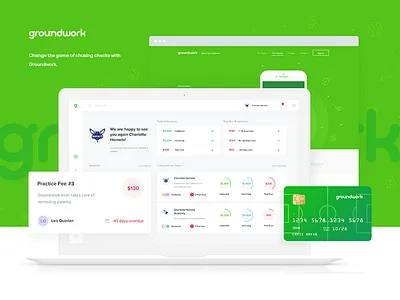 Groundwork - Better team payments card credit dashboard groundwork illustration landing parents payment sport team user website