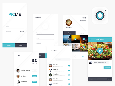 PicMe feed login messages network pic me picture signup social social network social networking app