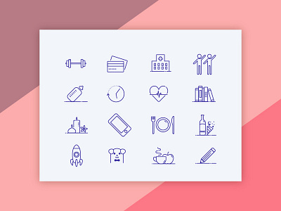 Icons - HiQ Finland company flat friendly icon minimal office organisation