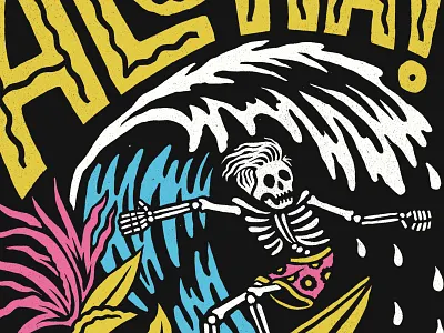 Aloha! aloha illustration surf type