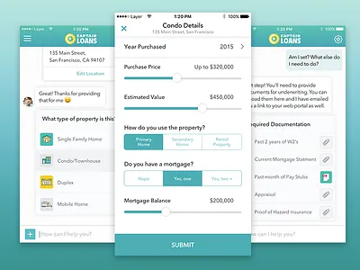 Loan Application via Messaging chat loan messaging product design