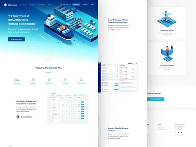 Why Zencargo homepage icon icons illustrations landing page process website