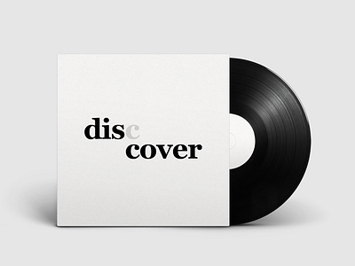 Discover black disc font logo logotype monochrome print serif simple type typography white