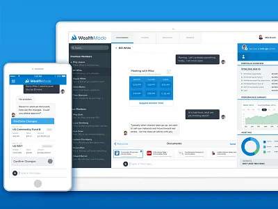 Financial App Messaging/Chat app card ui chat fintech messaging mobile product design ui web app