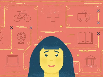 Social Determinants blog health illustration person social software texture vector